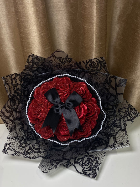 10 Glitter Roses