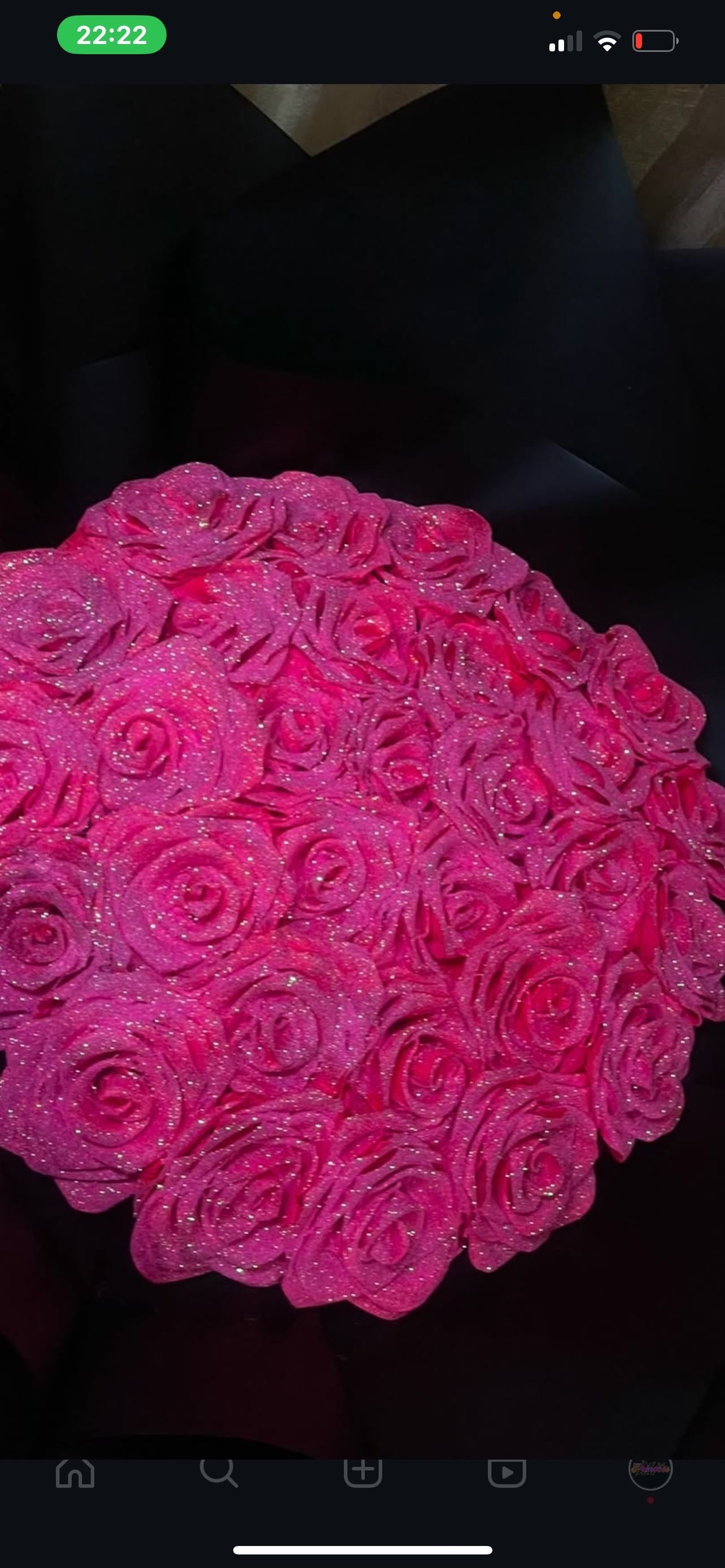 30 Pink Glitter Roses